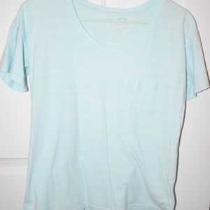 Light blue and white striped shirt